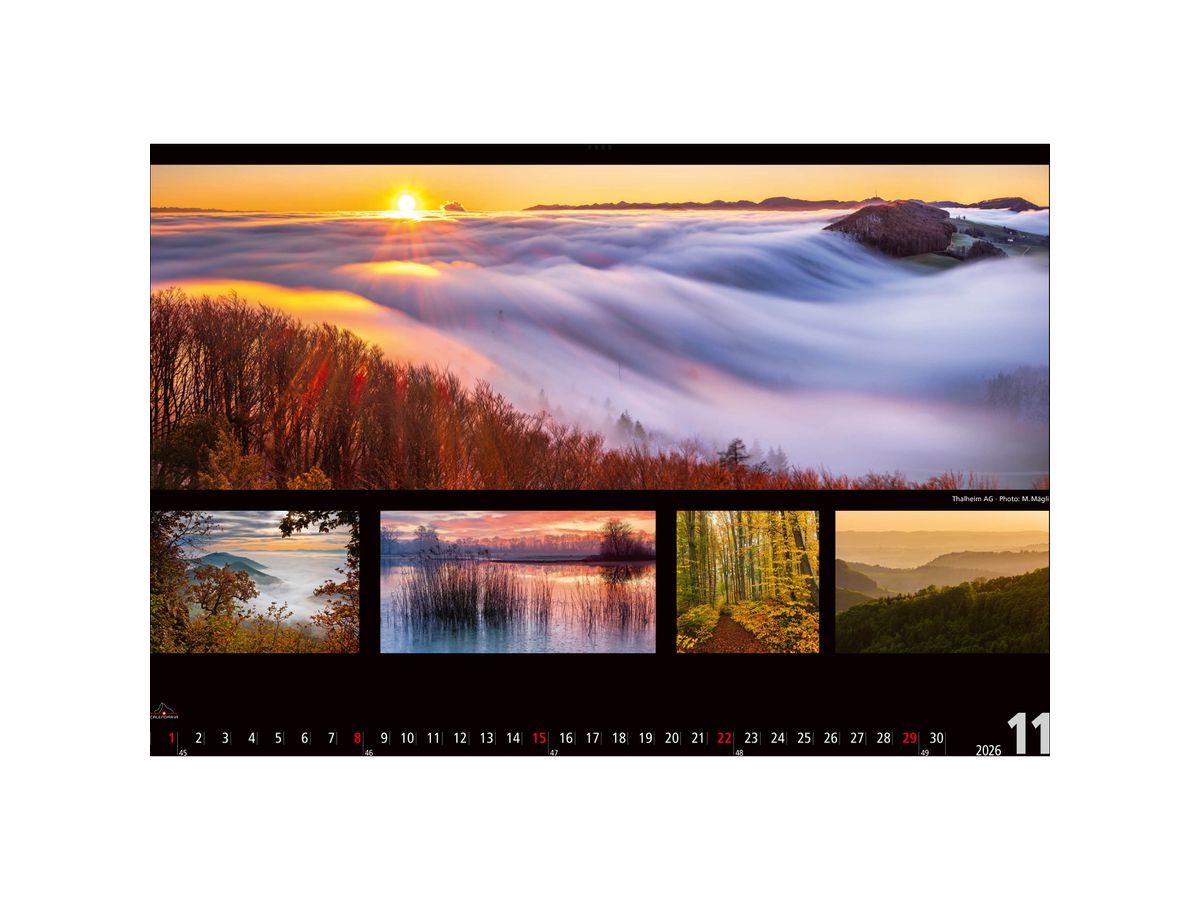 CALENDARIA Bildkalender 2026 9783036205212 Switzerland ML 48x33cm (9783036205212)