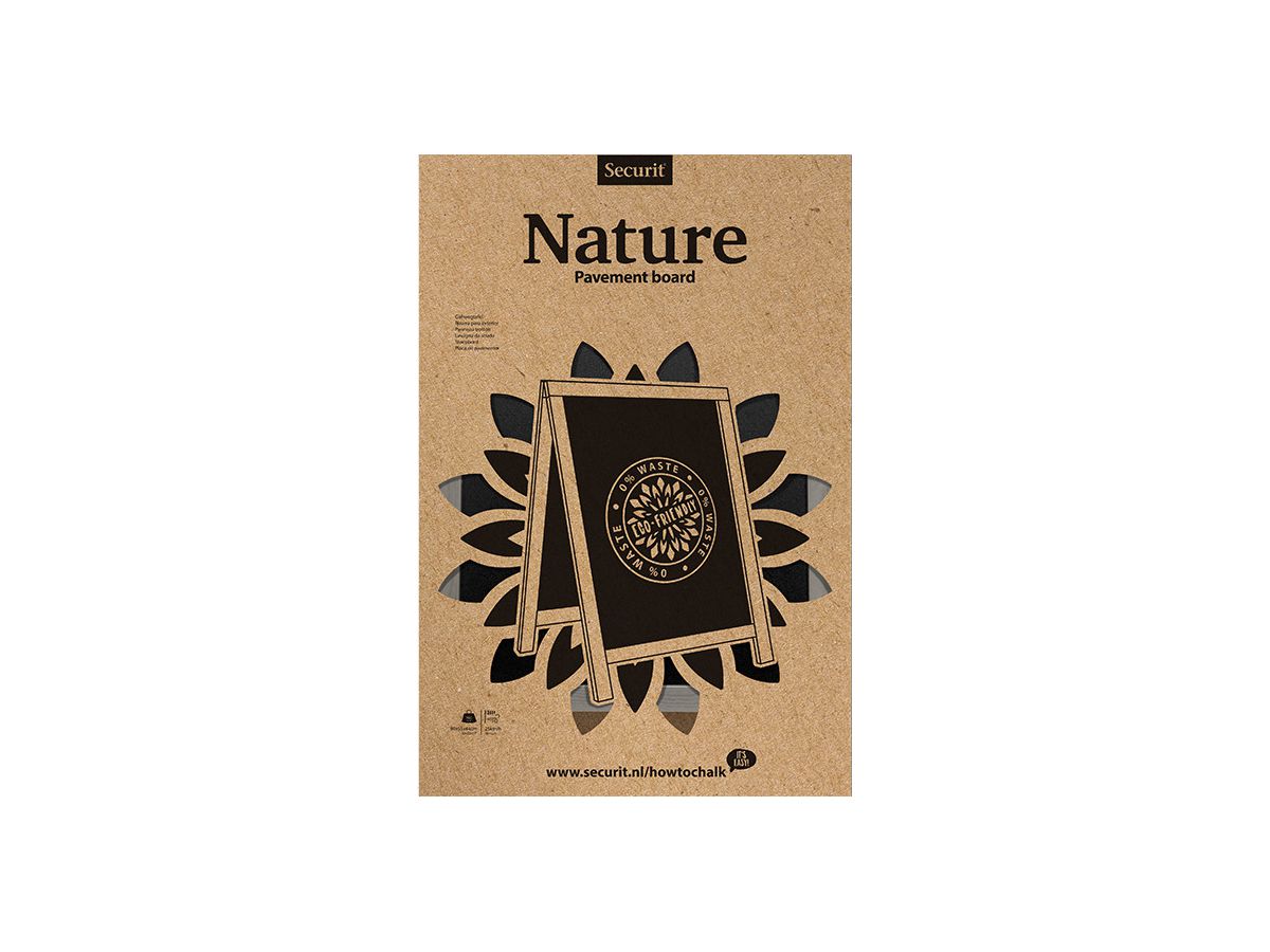 SECURIT Gehwegtafel m. Holzrahmen SBD-NG-85 Vintage grey 85x55x4.5cm (8719075287736)