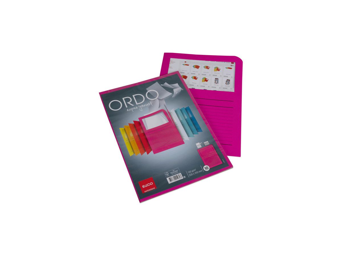 ELCO Cartella di organiz. Ordo A4 73695.52 classico, fuchsia 10 pezzi (7611722019893)