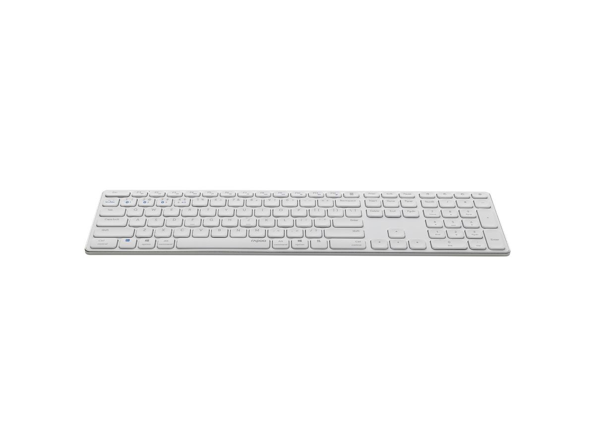 RAPOO E9800M ultraslim keyboard 11491 wireless, White (6940056114914)