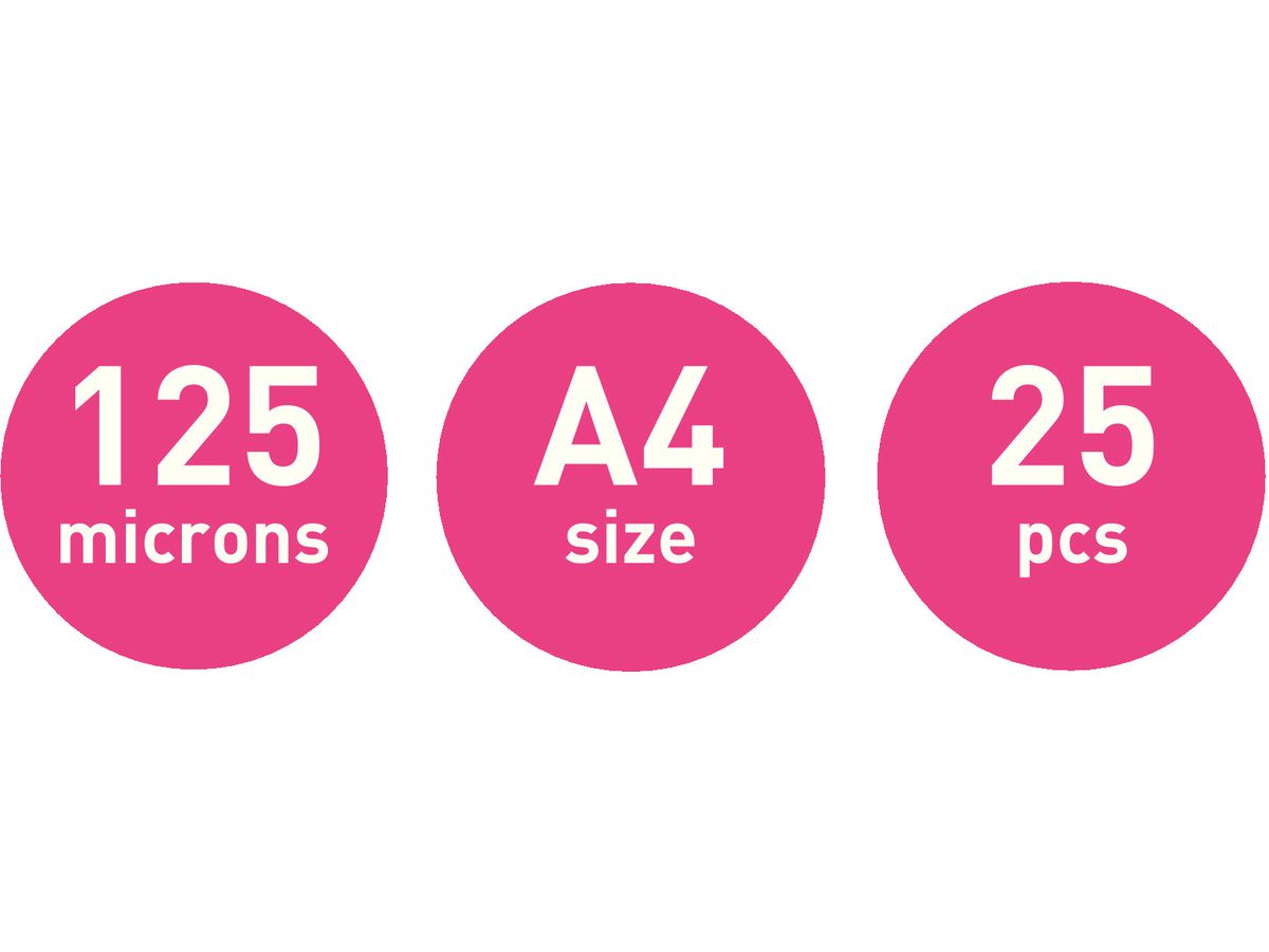 LEITZ Laminiertasche A4 33835 glanz, 125my 25 Stk (5411313338356)