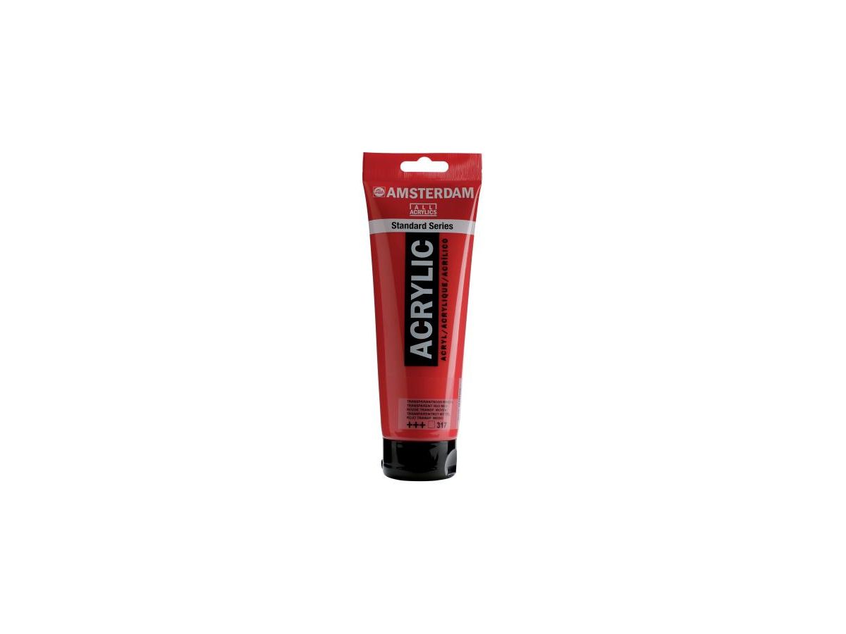 AMSTERDAM Colore acrilici 250ml 17123170 trasp.rosso m. 317 (8712079267032)