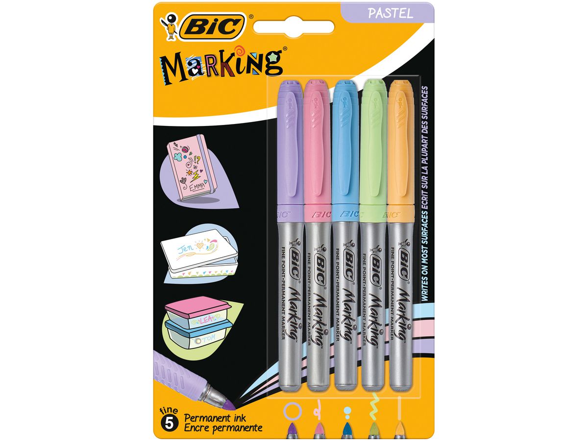 BIC Marker Color Pastel Ink 999132 assortiert 5 Stück (3086123454262)