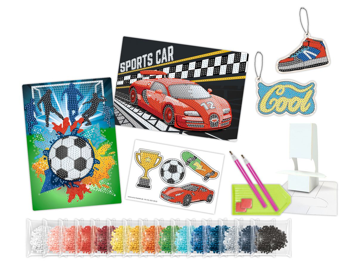 URSUS Diamond Sticker Sports 43510003 2 Karten, 2 Anhänger (4008525242888)