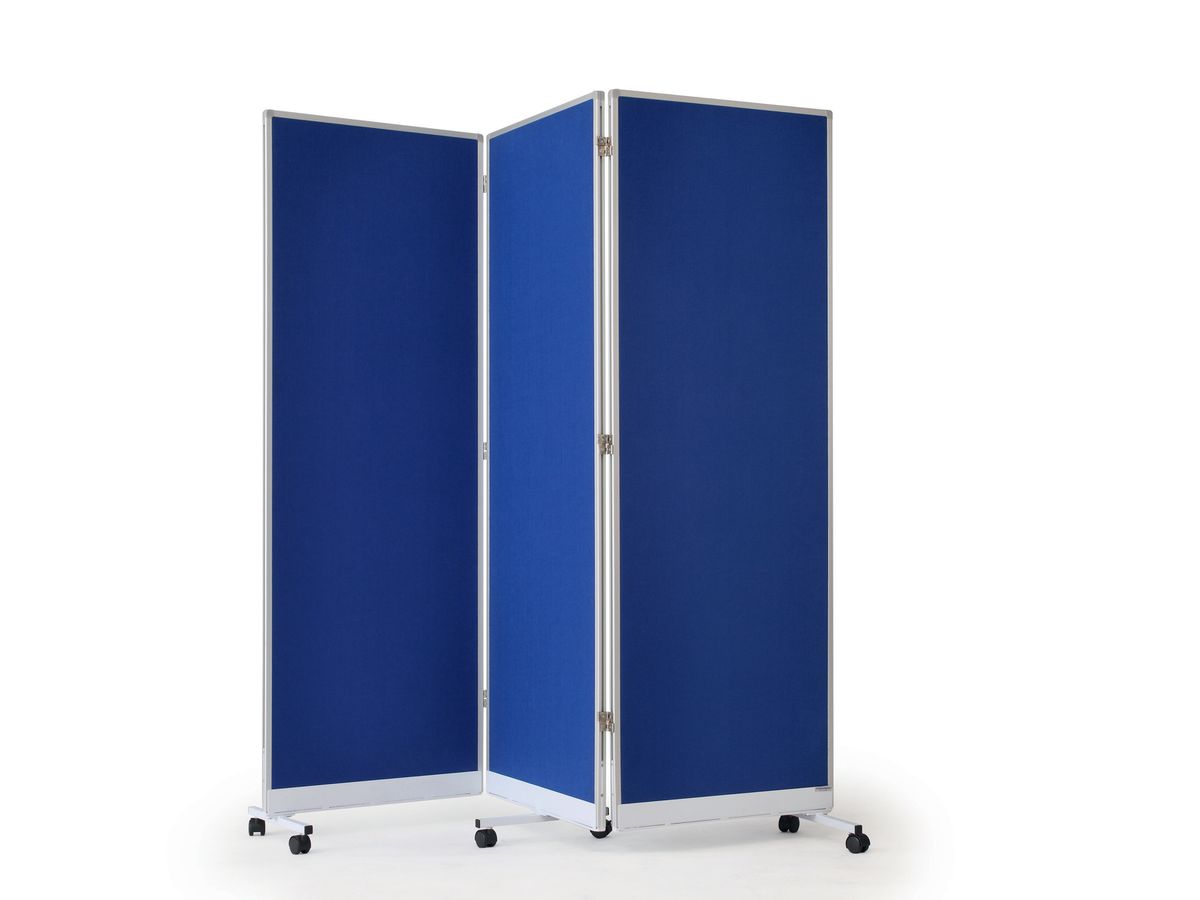 MAGNETOPLAN Präsentationswand mobile 1105303 blau, faltbar 600x1800mm (4013695034645)