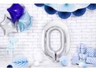 PARTYDECO Palloncino in foil no. 0 86cm FB1M-0-018 argento (5902230736009)