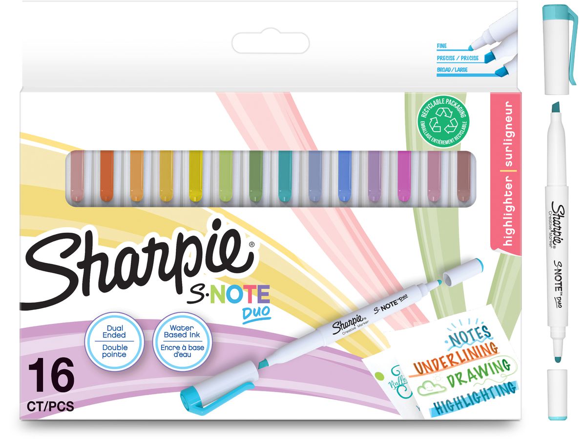 SHARPIE Textmarker S-Note DUO 2182115 16 pcs. (3026981821158)