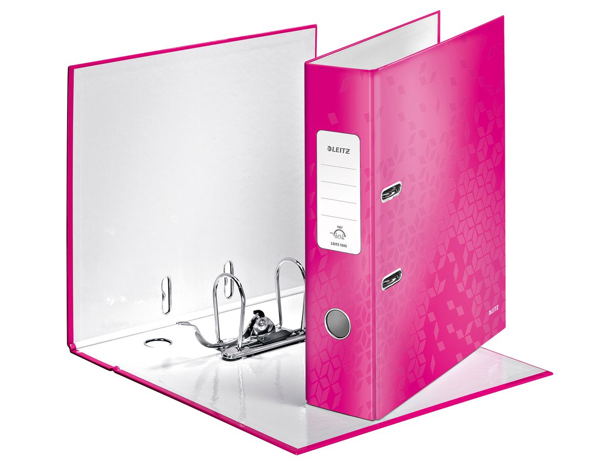 LEITZ Classeur WOW 180° 8cm 10050023 pink A4 (4002432394678)