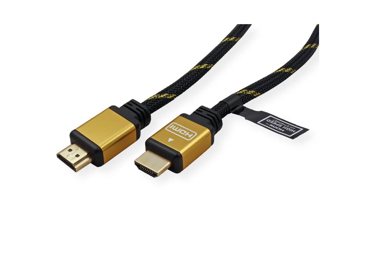 ROLINE HDMI High Speed Kabel, Eth. 11.04.5506 Gold, ST/ST, 2160p, 3D 10m (7611990125623)