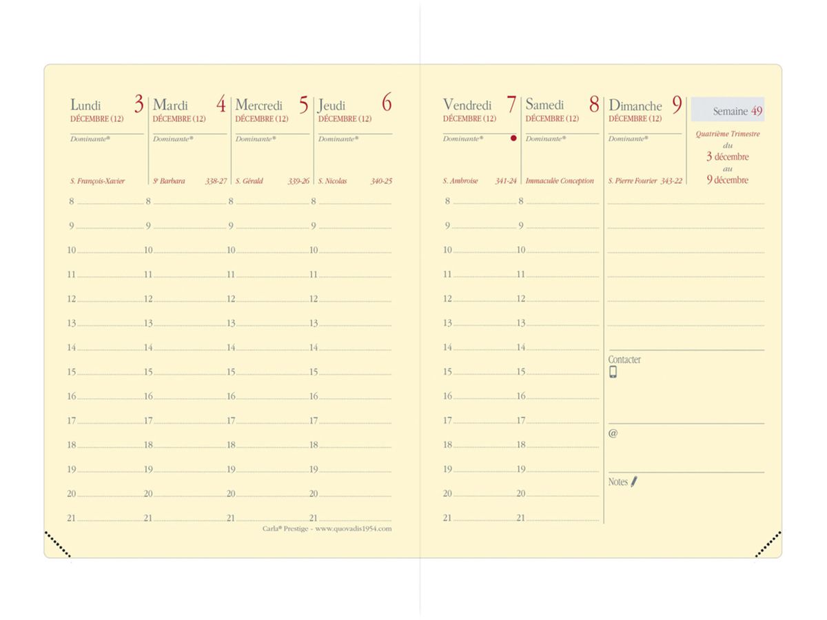 QUO-VADIS Recharge Carla 2026 368014Q 1S/2P Soho FR 8x10.5cm (3371010139194)