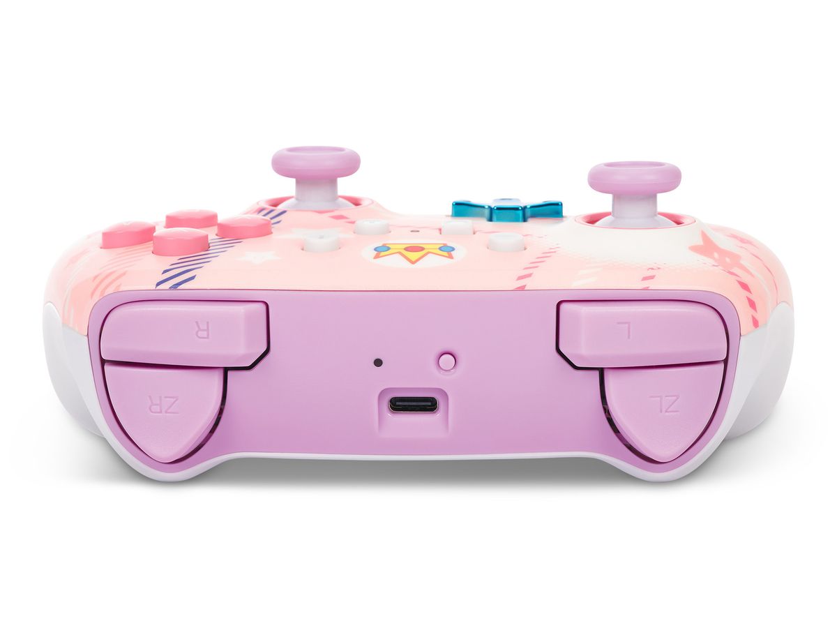 POWER A Enhanced Wireless Ctrl. NSGP025501 NSW, Princess Peach Plaid (0617885085116)