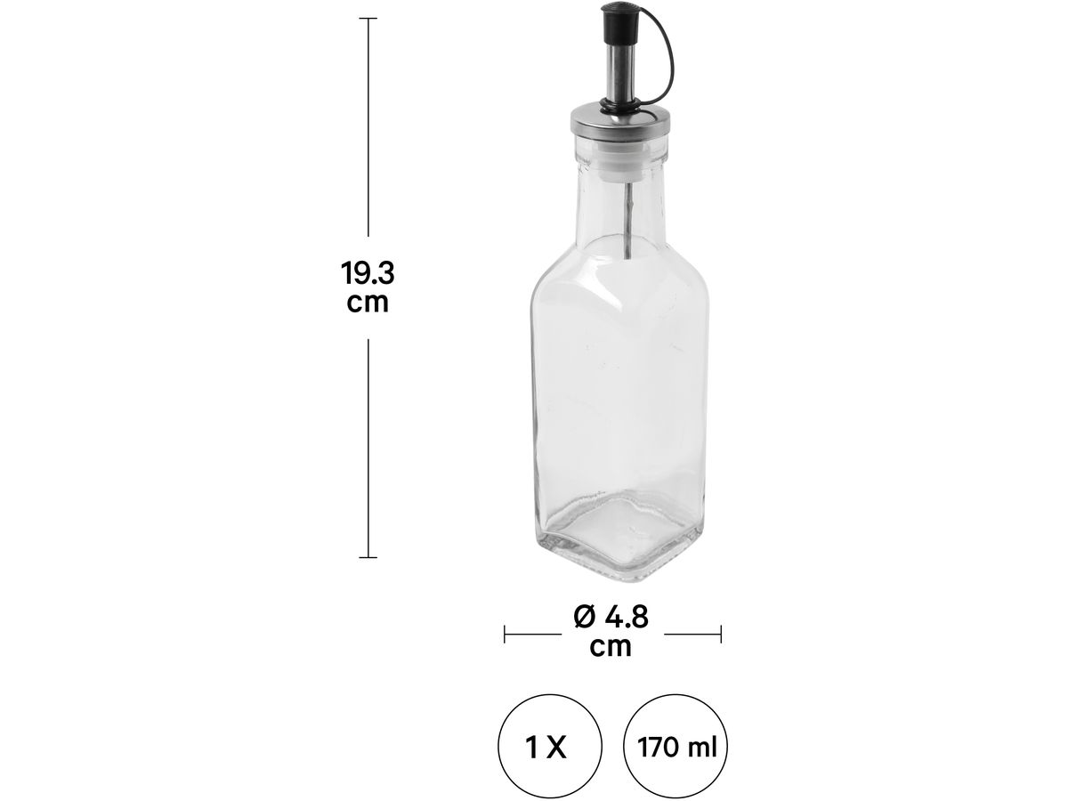 I AM CREATIVE Bouteille d'huile 170ml 5100.3 avec bec verseur en métal (7611983171552)