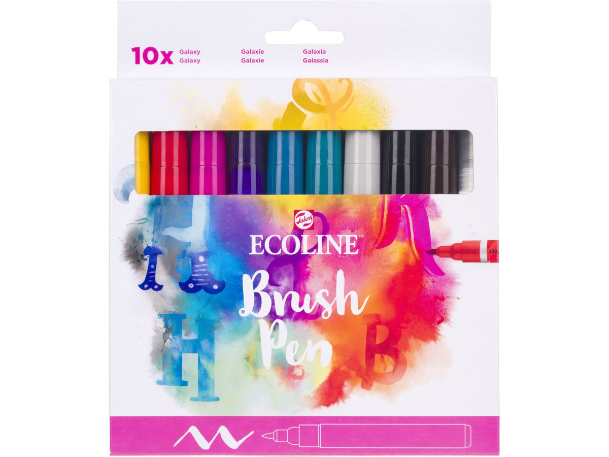 TALENS Ecoline Brush Pen Set 11509800 ass. Handlettering 10 pezzi (8712079518905)