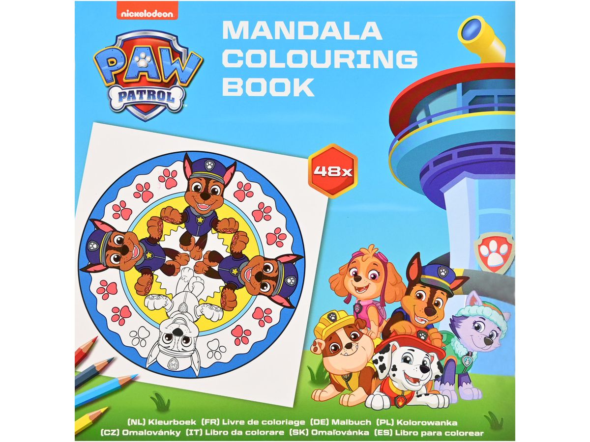 ROOST Bloc de coloriage Mandala B1985 Paw Patrol 18x18cm (8711851198502)