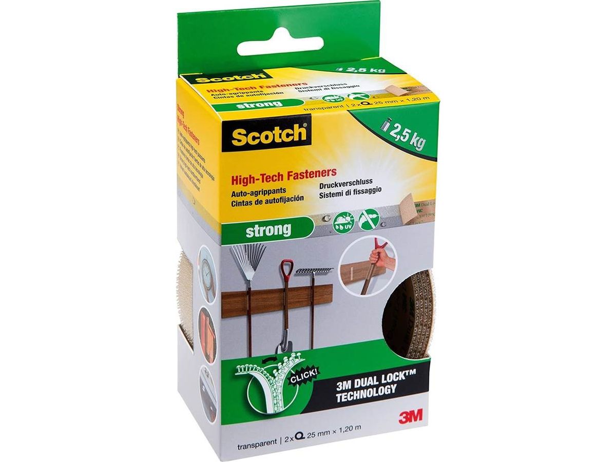SCOTCH Fermeture 25mmx1,2m RF5740 strong, transp. (4054596045354)