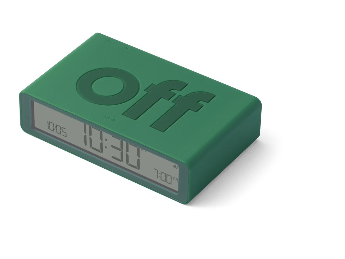 LEXON Wecker Flip Classic LR157V2 grün, USB-C (3660491209442)