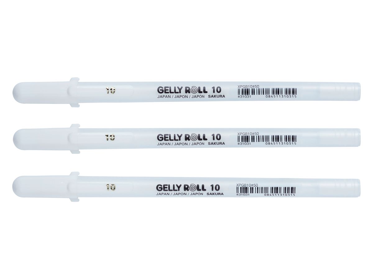 SAKURA Gelly Roll 0.5mm POXPGBWH3B White 3 Stück (8712079409302)