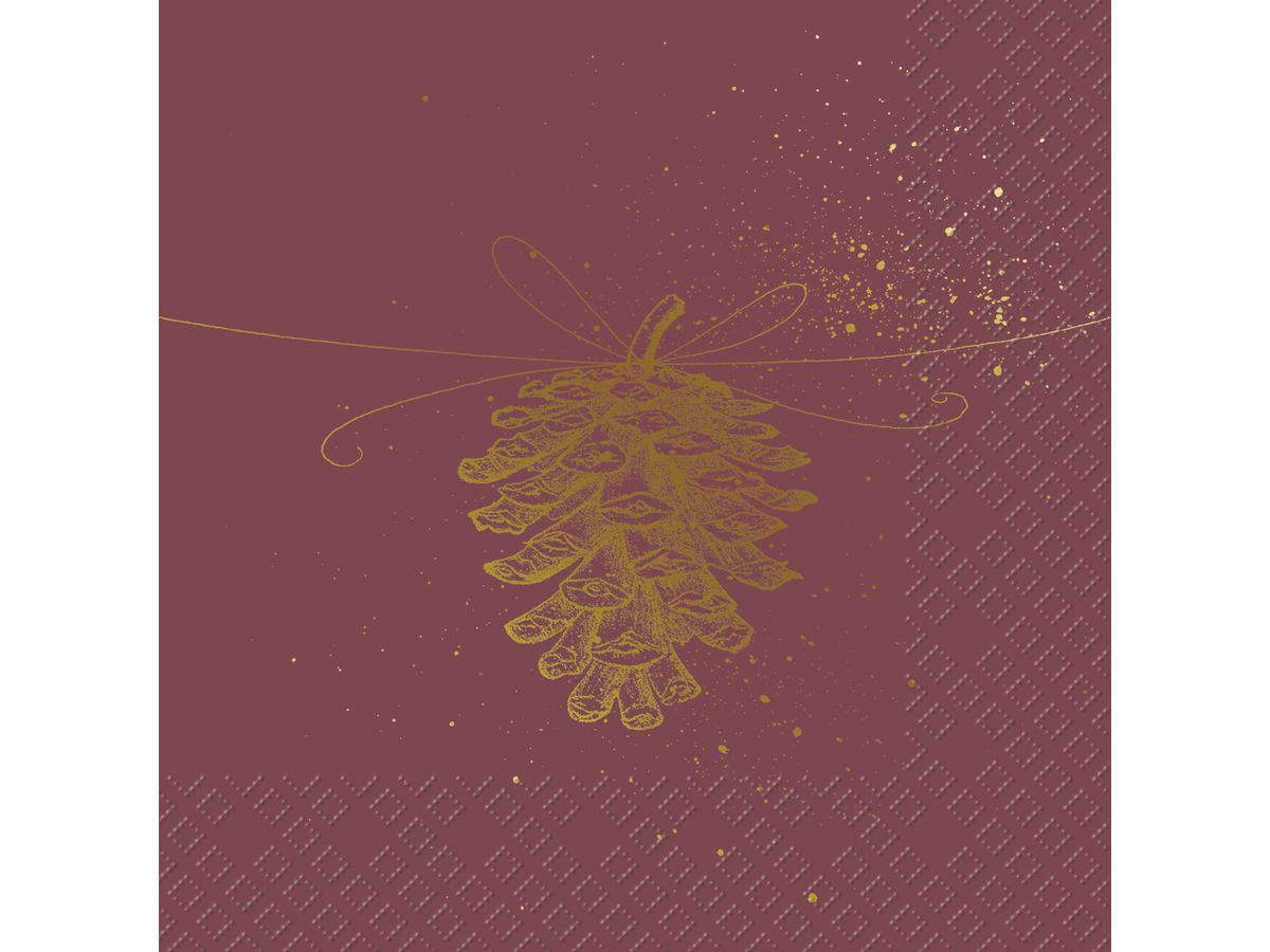 STEWO Servietten Pine 33x33cm 2572550224 bordeaux, FSC Mix 20 Stück (7630050876169)