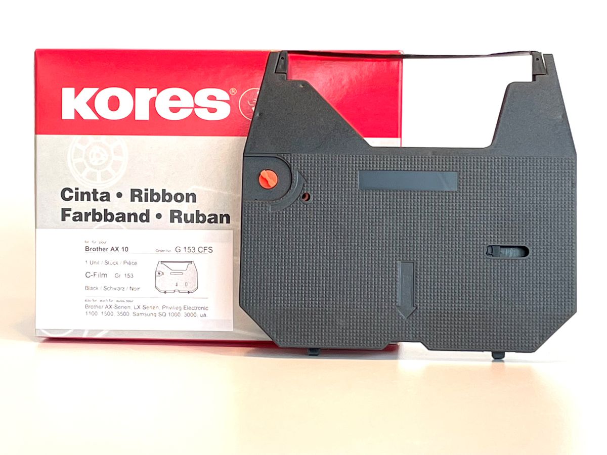 KORES Ruban correctable noir Gr.153C p. Brother AX 10 7.9mm/155m (4045257615344)