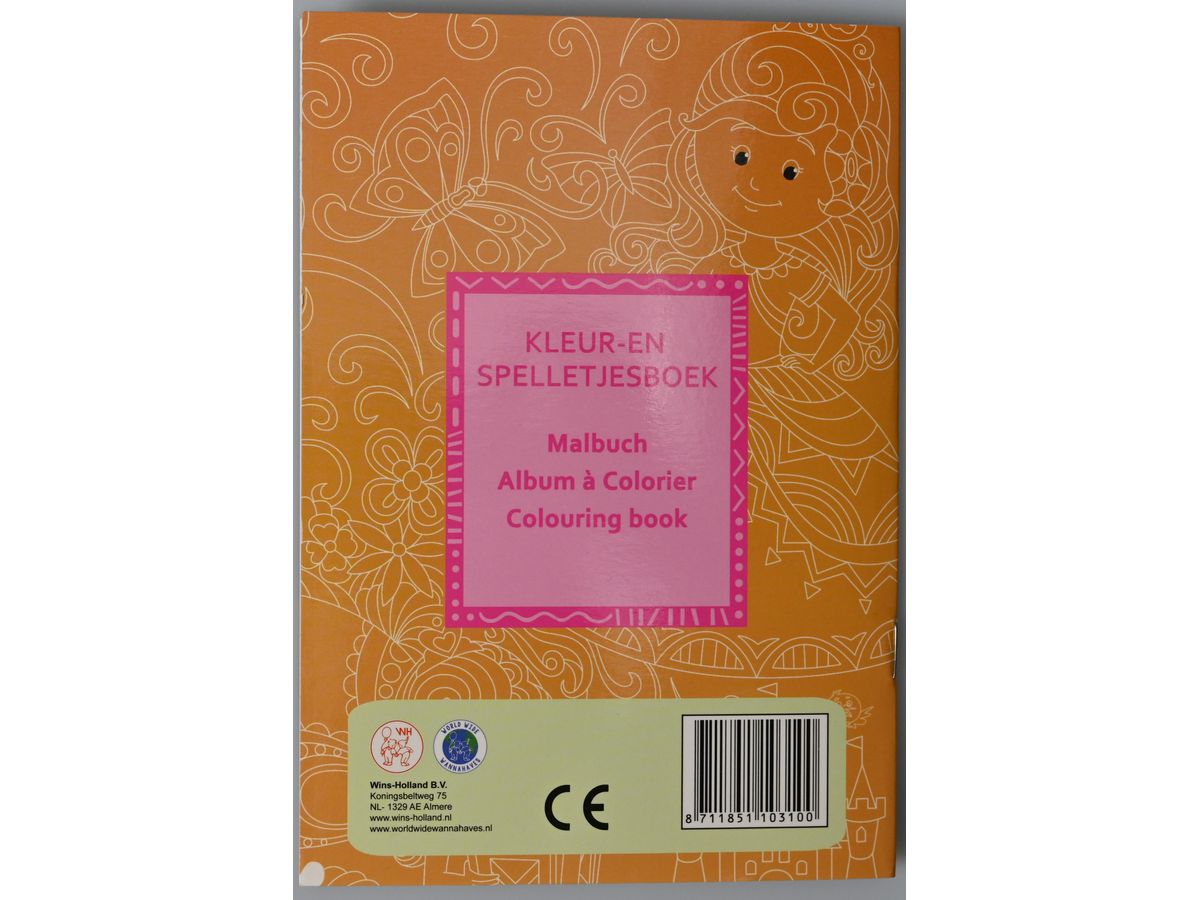 ROOST Libro da colorare Mini B103S 6 mini matite da colorare (8711851103100)