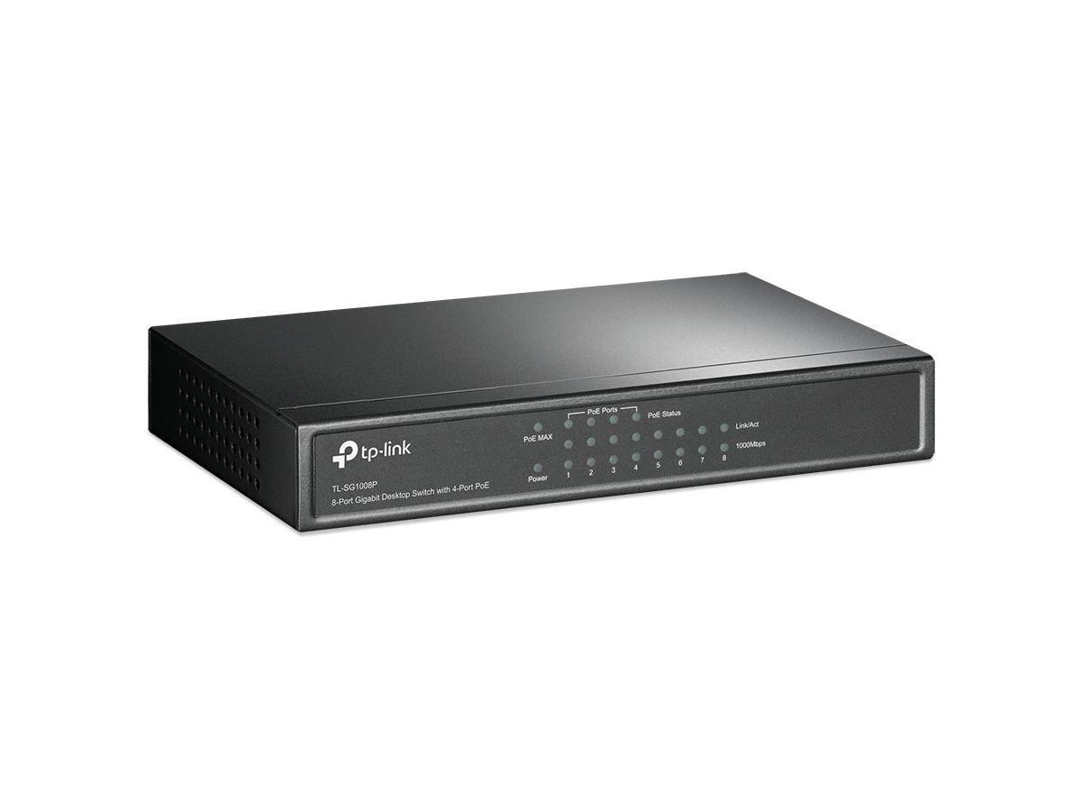 TP-LINK Gigabit Desktop PoE Switch TLSG1008P 8x 10/100/1000 (6935364021160)