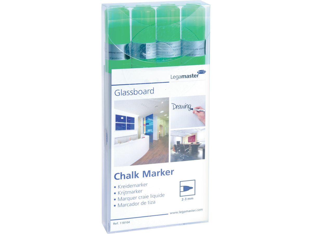 LEGAMASTER Glassboard Marker 7-118104 grün 4 Stück (8713797079013)