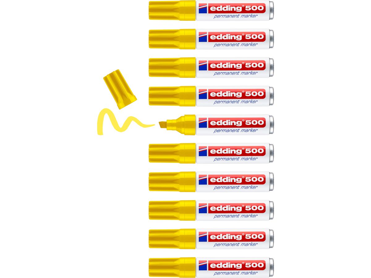 EDDING Permanent Marker 500 2-7mm 500-5 jaune (4004764373673)