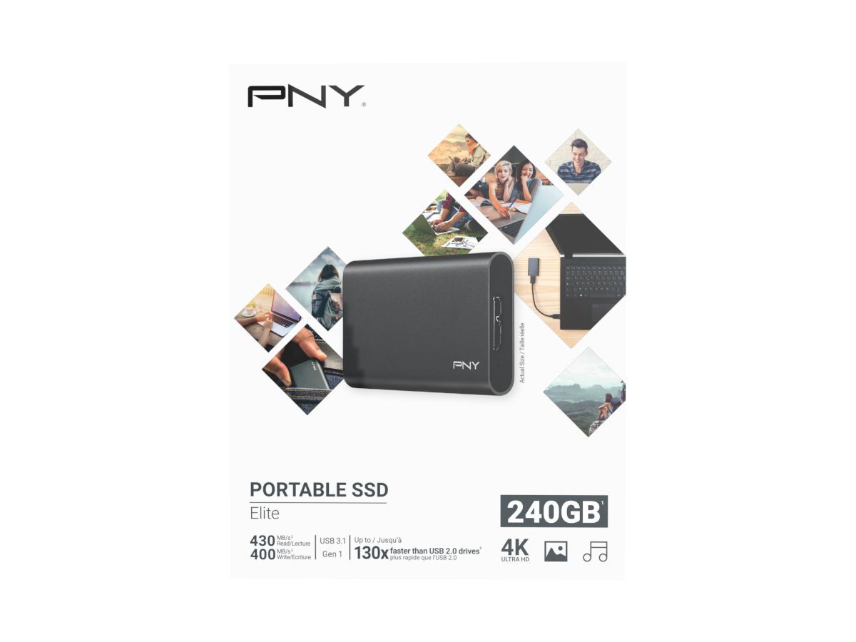 PNY Elite USB 3.1 Gen1 240GB PSD1CS1050-240-FFS Portable SSD dark-grey (0751492595528)