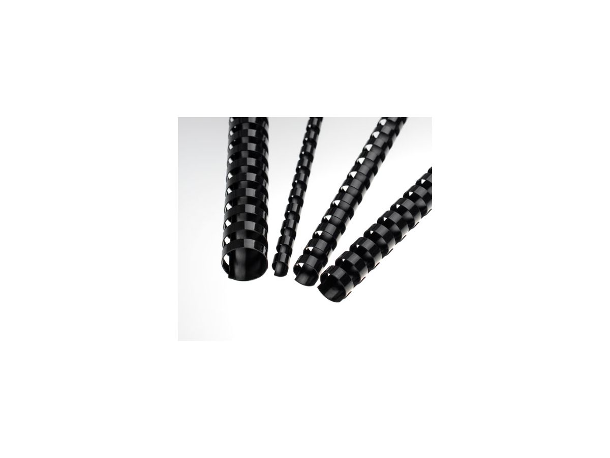 RENZ Dorsini rilegafogli 19mm A4 17190121 nero, 21 anelli 50 pezzi (4029126115272)