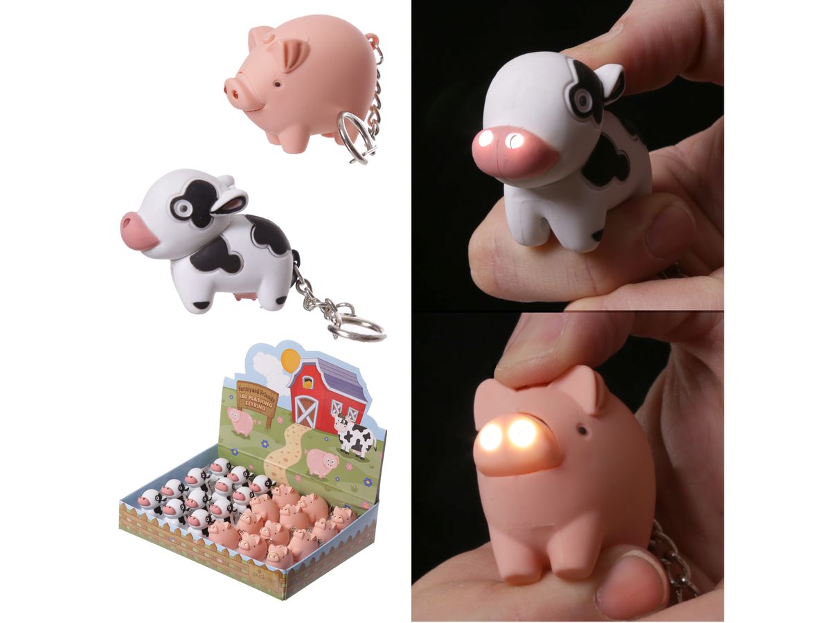 ROOST Portachiavi azienda agr. KEY18 LED, suono, 2 ass. (5055071691843)