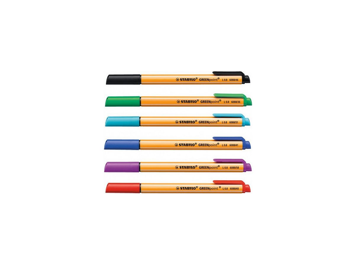 STABILO Penna fibra GREENpoint 0.8mm 6088/58 lila (4006381399159)