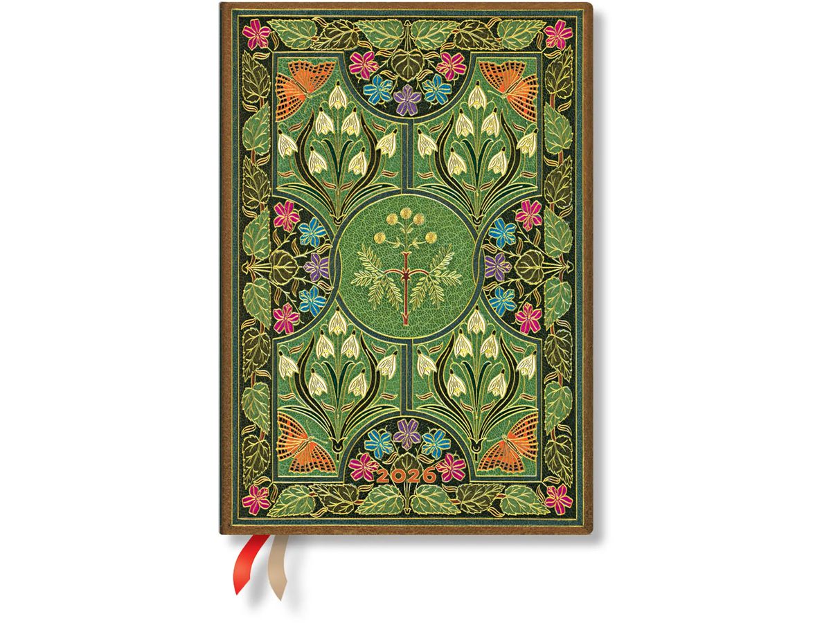 PAPERBLANKS Agenda Blühende Poesie 2026 DD0595-8 1S/2P HOR Midi HC AL 13x18cm (9780349705958)