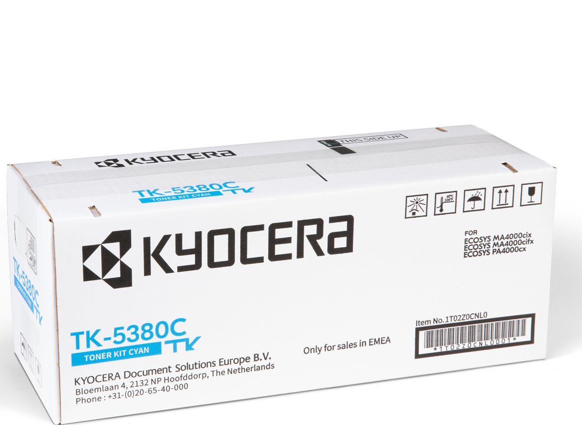 KYOCERA Cartouche toner cyan TK-5380C Ecosys PA4000cx 10'000 pages (0632983073308)