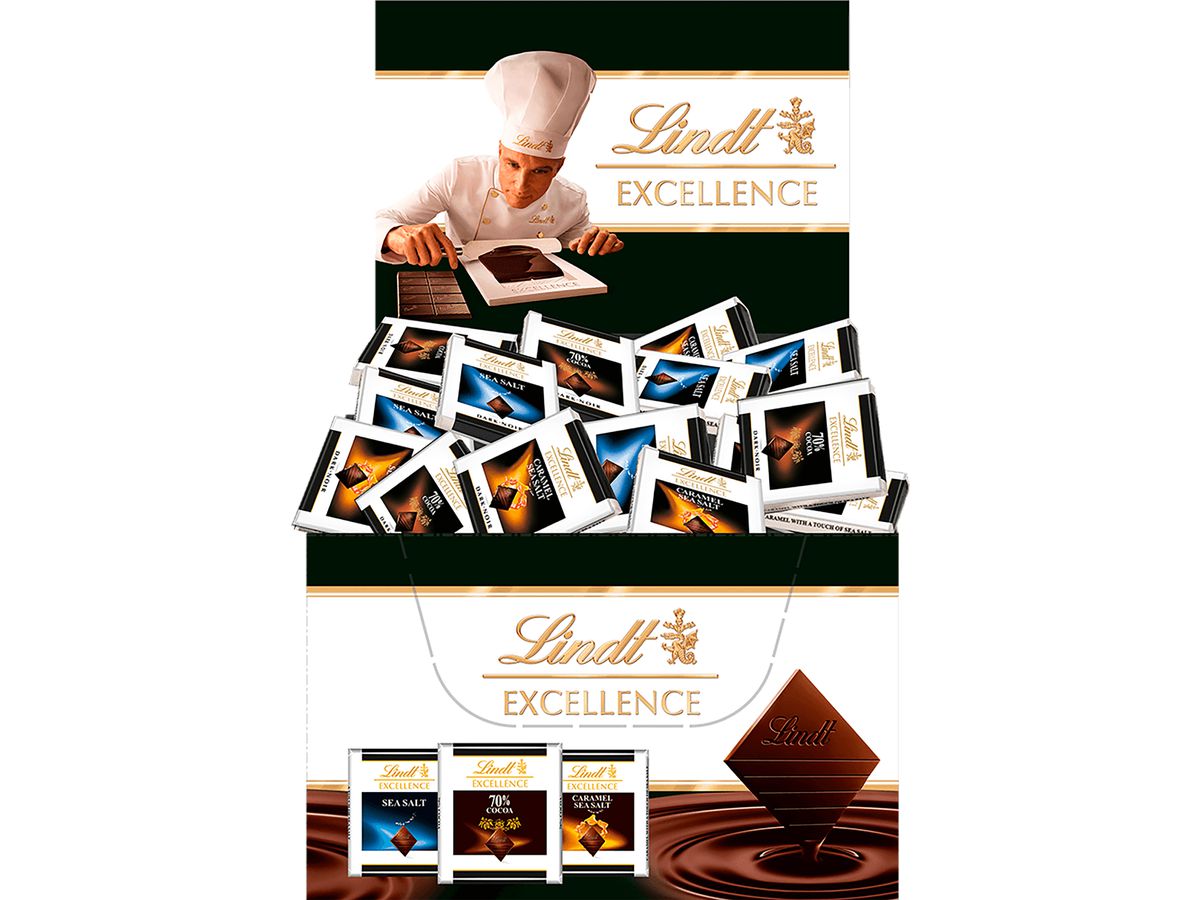 LINDT Excellence mini Scuro assort. 472751 Display da banco 1000g (7610400611787)