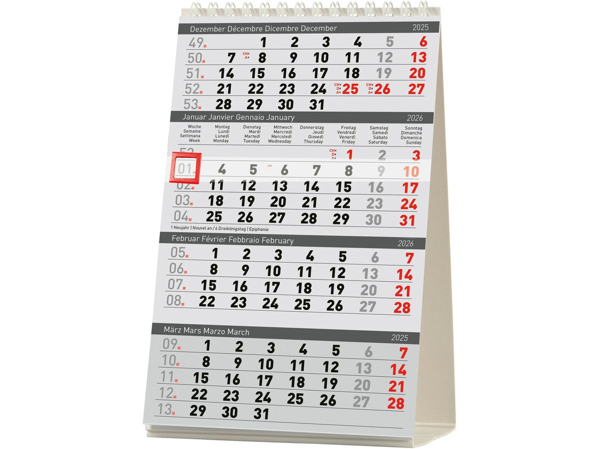 BIELLA Agenda Desktop 2026 887040000026U 4M/1P Delta bian. ML 12.5x20cm (7611365527700)