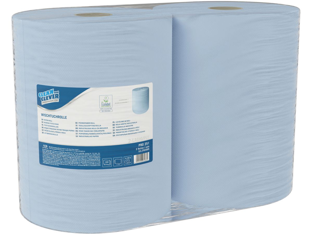 KATRIN Rouleau de chiffon 2x 38x36cm P1468 Maxi, bleu 2 rouleaux (4024009000751)