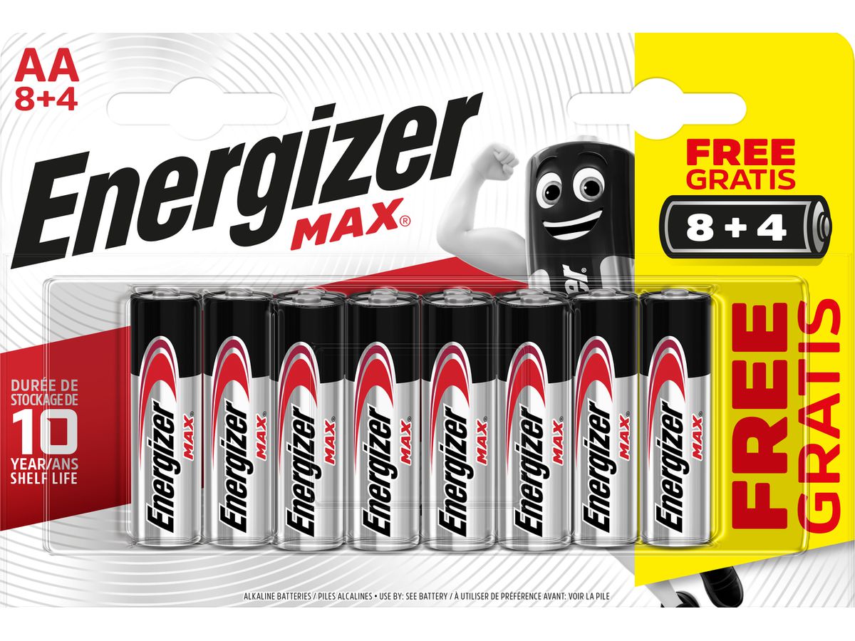 ENERGIZER Batterie E30153160 Max AA/LR06 12 Stück (7638900437799)