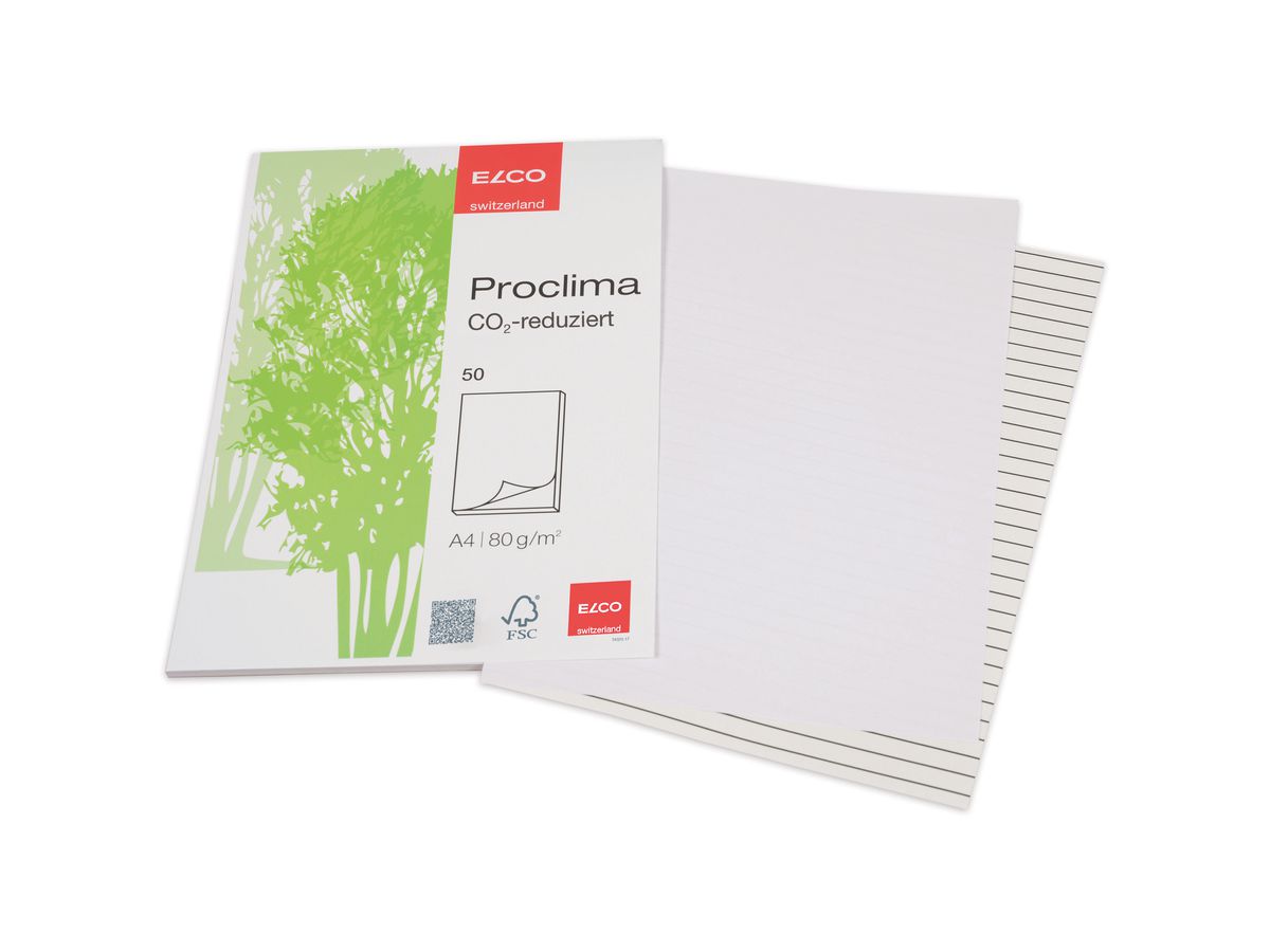 ELCO Schreibblock Proclima A4 74301.14 blanko, 70g 50 Blatt (7611722015512)