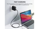 AUKEY Cable USB-C-to-C CB-SCC101 Silicone,1.0m,100W,Black (0689323785254)