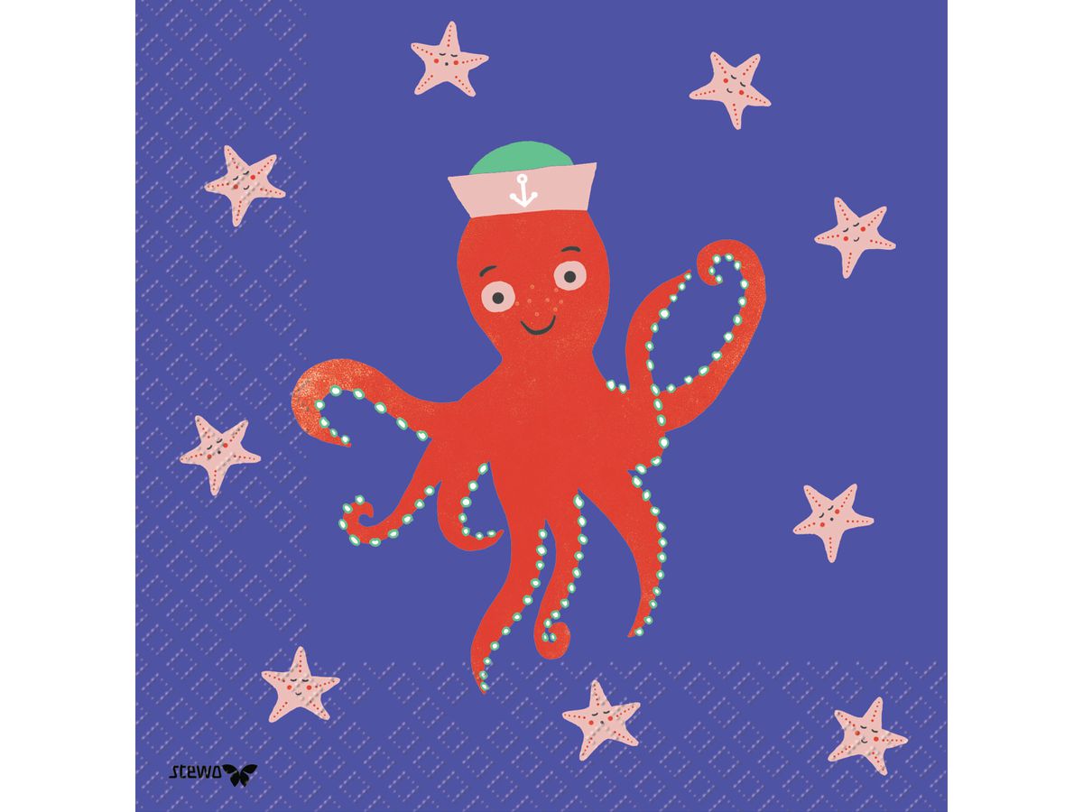 STEWO Serviette Toffy 2572532940 blau 33x33cm (7630050871492)