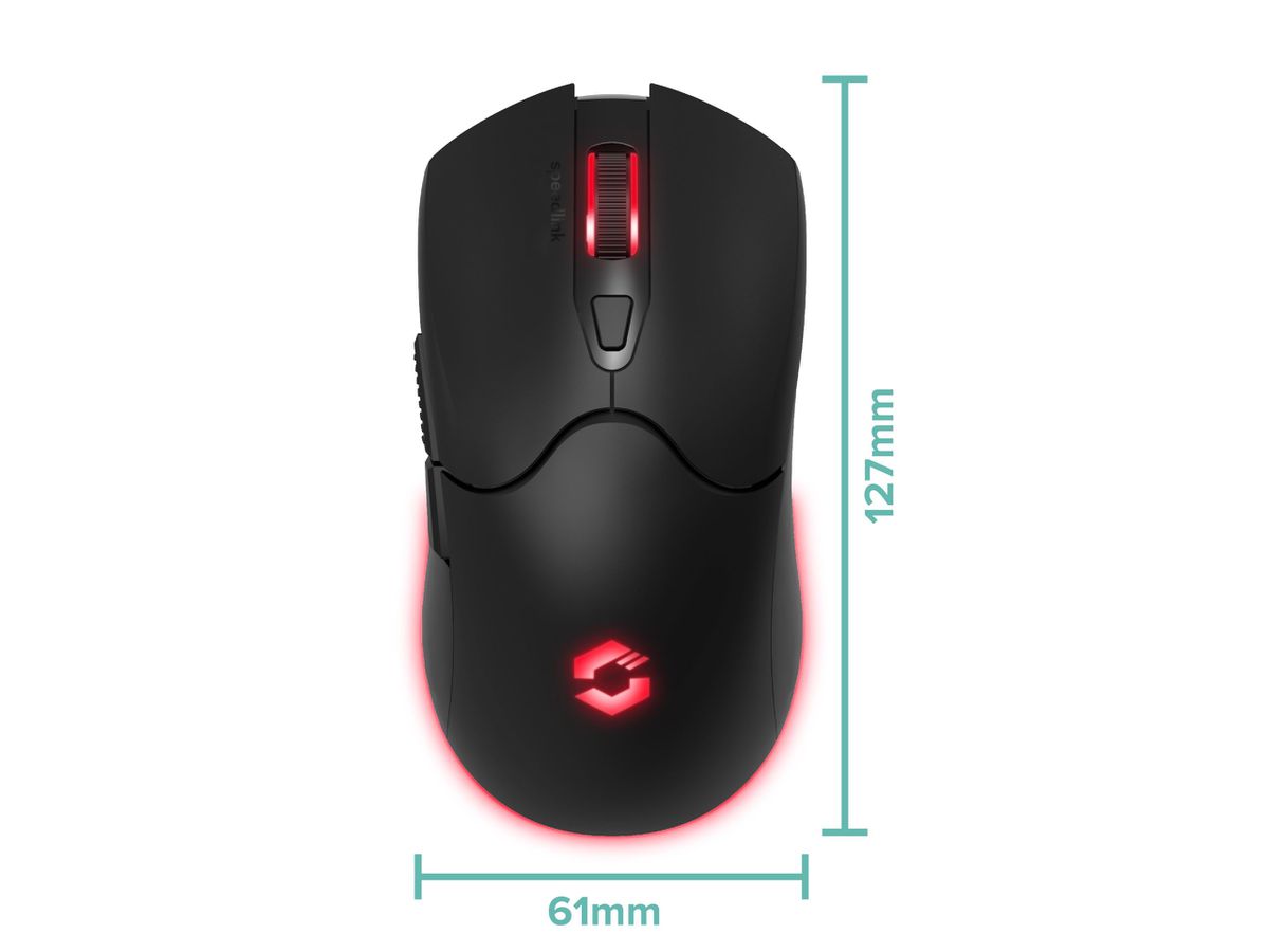 SPEEDLINK VELOX Rechargeable Gam.Mouse SL-680102-BK RGB, Wireless, Black (4027301846935)