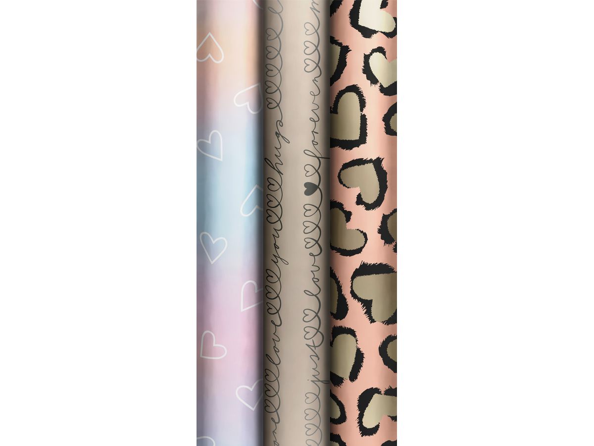STEWO Geschenkpapier 70x150cm 2528161599 Shiny Love (7630050884041)