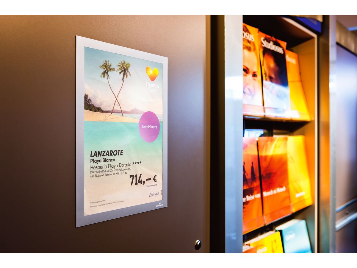 DURABLE Sichtfenster Duraframe 487223 silber, selbstklebend 2 Stk. (4005546404882)