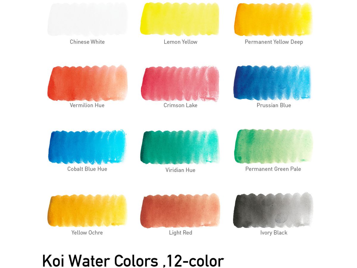 SAKURA Acquerello Koi Pocket Field XNCW12H Sketchbox 12 colori (0084511383821)