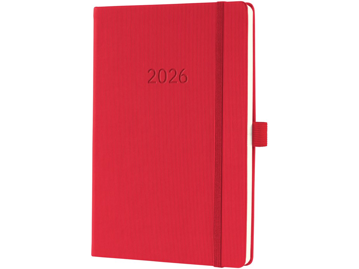 CONCEPTUM Wochenkalender 2026 C2664 1W/2S rot 14.8x21.3cm (4004360773051)