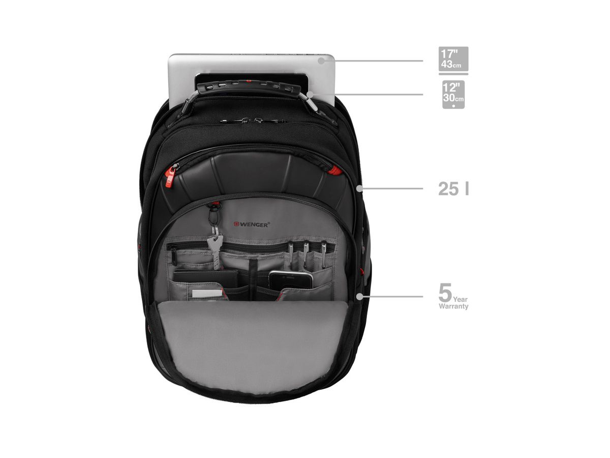 WENGER Notebook Backpack Pegasus 600639 17 inch grey (7613329007976)