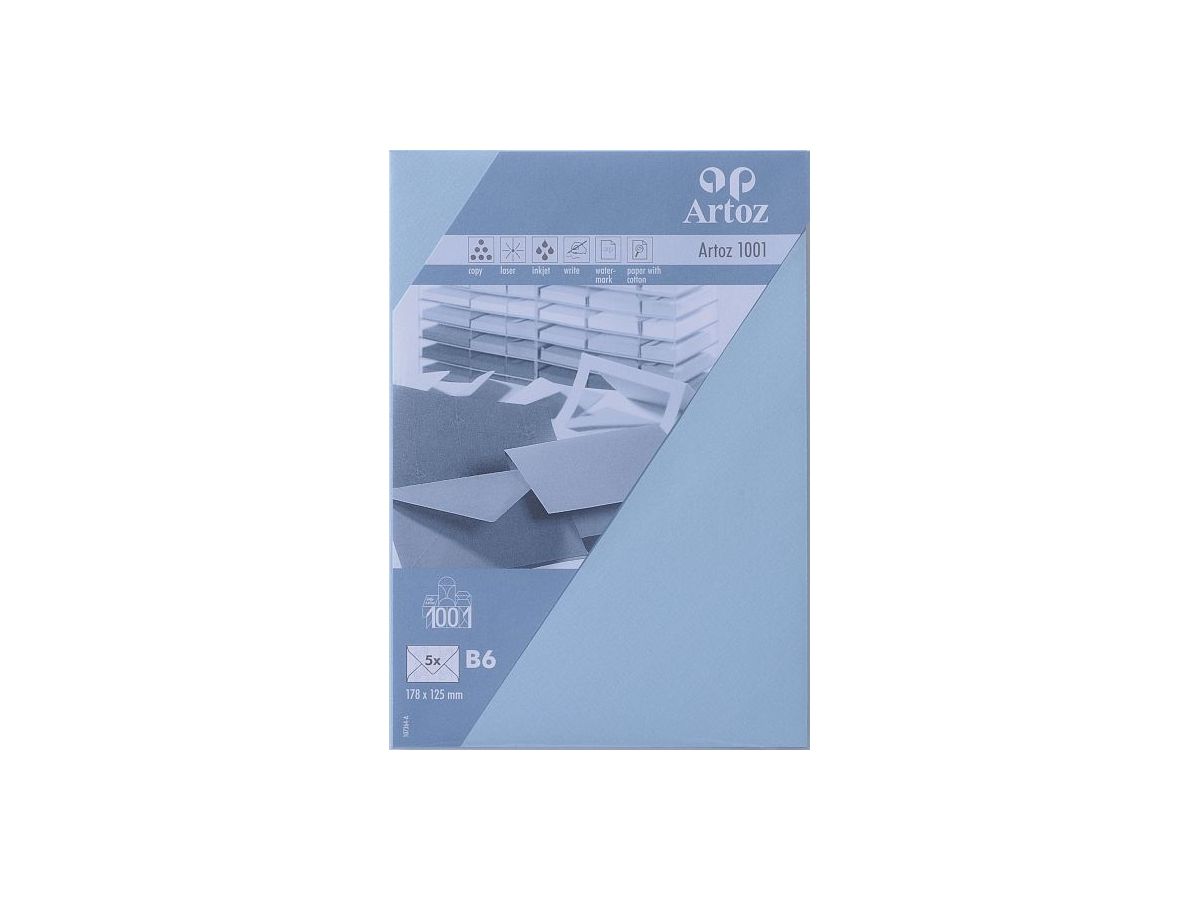 ARTOZ Enveloppes 1001 B6 107364184 100g, bleu pastel 5 pcs. (7612450249149)
