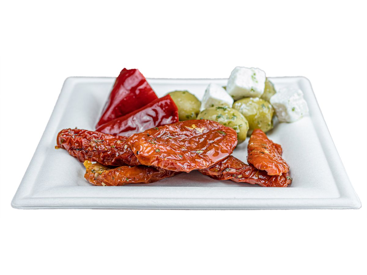 EJS Assiette en bagasse 16x16cm 3142.2008 50 blance 50 pcs. (7611764008503)