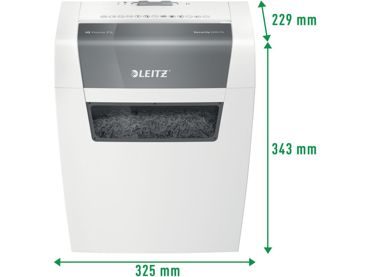 LEITZ Distruggi documenti IQ 80340000 Home, P-4, 15lt (4002432128464)