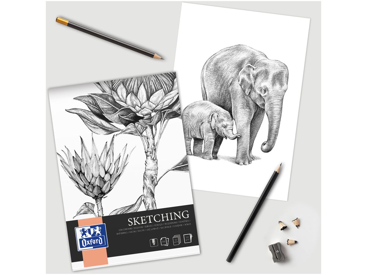 OXFORD Art Skizzenblock A3 400166120 blanko, 120g 50 Blatt (5904017077824)
